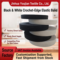 Bande élastique en stock, 20 mm, polyester et élasthanne, tissée, extensible, douce, confortable, durable, pour attaches de cheveux
