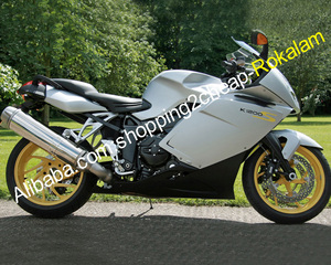 <span class=keywords><strong>K1200S</strong></span> Noir Argent Carrosserie Capots Partie Pour BMWK 1200 S K1200 S 2005 2006 <span class=keywords><strong>2007</strong></span> 2008 ABS Carénage Kit - Product Image 1