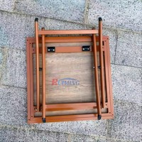 Table de camping pliante légère traditionnelle pour l'extérieur, plateau HPL, table d'appoint de patio, résistante aux UV, en alliage d'aluminium, pour hôtel/cour