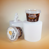 Gobelet en plastique PP de qualité alimentaire imprimé avec logo personnalisé, jetable, pour crème glacée, yaourt, pouding, avec couvercle