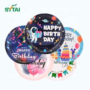 Décoration de <span class=keywords><strong>table</strong></span> de fête d'anniversaire de fête de bébé de forme spéciale personnalisée ensemble de vaisselle de Noël assiettes en papier jetables - Product Image 2
