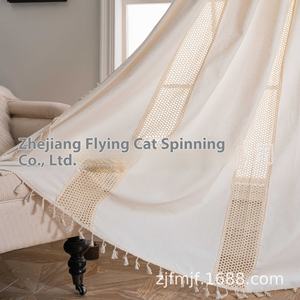 Bubaba américain Crochet clouté gland rideau Design pour chambre salon Transparent gaze <span class=keywords><strong>baie</strong></span> vitrée - Product Image 4