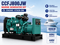 Groupe électrogène marin SCDC CCFJ800JW 800 kW refroidi par eau, démarrage électrique, KTA38-DM 1800 tr/min, générateur diesel pour grand navire commercial