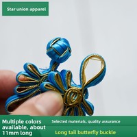 Kancing Katak Kupu-kupu Cina, Kancing Simpul Cheongsam Tradisional untuk Pakaian Retro, Aksesoris Pakaian Dekoratif Tang Suit