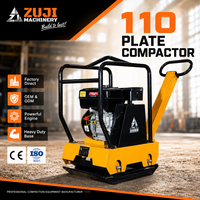 Compacteur vibrant d'asphalte ZUJI PC110 à moteur essence, certifié CE, haute efficacité, 6,6 CV, 5600 VPM