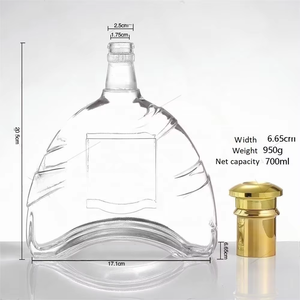 Bouteille en <span class=keywords><strong>verre</strong></span> de luxe 700 ml pour <span class=keywords><strong>whisky</strong></span>, brandy, vodka, vin, liqueur, gin, rhum, alcool, XO - Product Image 1