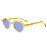 Lunettes de soleil polarisées tendance en gros avec verres TAC, lunettes de soleil de créateur en acétate en forme de cœur pour hommes et femmes