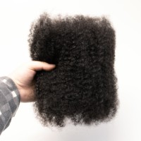 Extensions de cheveux en vrac pour tresses, micro-twist, afro crépu, noir naturel, 8-20 pouces, cheveux doux