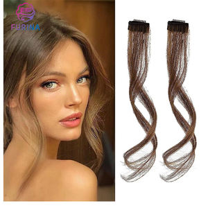 2025 mode FURINA européen Remy <span class=keywords><strong>cheveux</strong></span> Clip-in Extensions côté Air <span class=keywords><strong>frange</strong></span> et <span class=keywords><strong>frange</strong></span> latérale avant avec longue barbe <span class=keywords><strong>de</strong></span> Dragon Style - Product Image 5