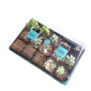 Plateaux de graines artificiel, 5 pièces, <span class=keywords><strong>plateau</strong></span> de démarrage de semis, humidité réglable, Kit de démarrage de plantes avec dôme et Base pour serre - Product Image 6