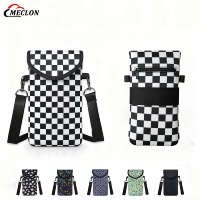 Étui de téléphone portable en néoprène léger et imperméable Meclone avec impression personnalisée, sangle réglable, sac bandoulière universel antichoc