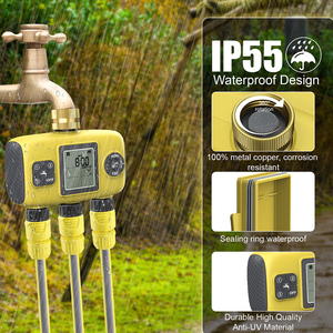 رشاش 3 مخرج رقمي ذكي ، جهاز تحكم تلقائي للري المائي مقاوم للماء بتوقيت الحديقة - Product Image 6