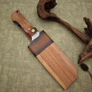 Cuchillo Táctico de Supervivencia Personalizable Pioneer HK, Mango de Madera, Hoja Recta de Acero Inoxidable, para Caza - Product Image 4