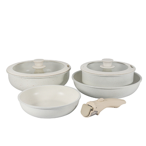 Sẵn sàng để tàu có thể tháo rời xử lý đa sử dụng nấu ăn đặt nhôm cuộn cạnh giá rẻ Cookware <span class=keywords><strong>Set</strong></span> - Product Image 2