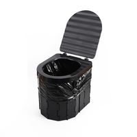 Toilette pliable portable de haute qualité, toilette de voyage en plastique pour le camping