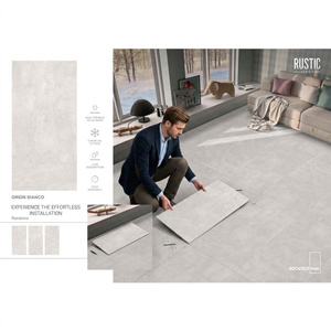 Vistaar Rustic Grey Porcelain Tiles 600x1200mm Anti Slip Surface for Villa Outdoor Flooring Projects - Product Image 2