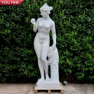 Parque al aire libre Jardín Tamaño real Mármol Baño Mujer Estatua - Product Image 6