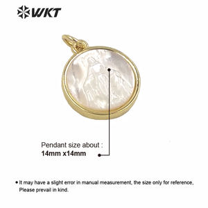 WT-MP173 Grosir Liontin Cangkang Pel Pel Emas Religius Liontin Yesus Kerang Putih 14Mm - Product Image 6