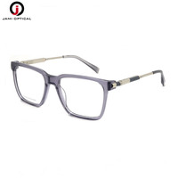 Monture optique carrée rétro en acétate, avec branches en métal, unisexe, vente chaude, OEM ODM