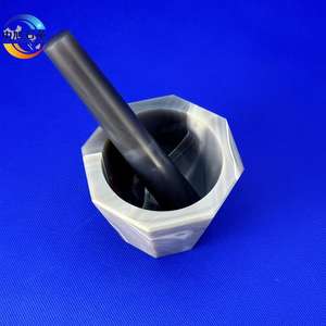 ชุดครกและสากหินอาเกตแข็ง ขนาดเส้นผ่านศูนย์กลางภายใน ทำจากหินอาเกตธรรมชาติ ขัดเงา สีเทา ความจุสูง สำหรับบด - Product Image 2