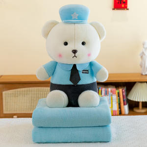 Policier ours en peluche peluche pull ours poupée pull ours peluche jouet oreiller coussin Graduation saint valentin cadeau - Product Image 5