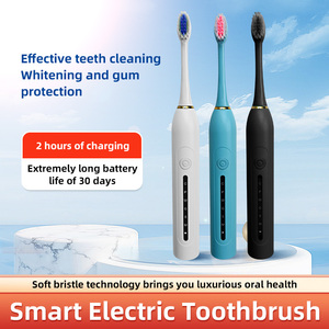 ชุดแปรงสีฟันไฟฟ้าแบบชาร์จไฟได้4ชิ้นแปรงสีฟันไฟฟ้าระบบเสียงโซนิกสำหรับทำความสะอาดฟันผู้ใหญ่ - Product Image 2