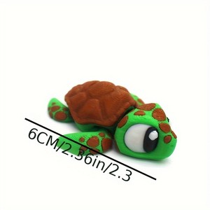 Ornements artisanaux en forme de petite tortue imprimés en 3D, cadeaux, figurines créatives et jouets modèles d'animaux articulés - Product Image 4