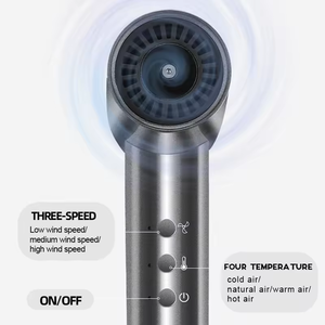 Secador de pelo sin escobillas portátil de nuevo diseño 2024, secador inteligente de motores Bldc de salón de iones negativos de alta velocidad tipo T profesional - Product Image 5