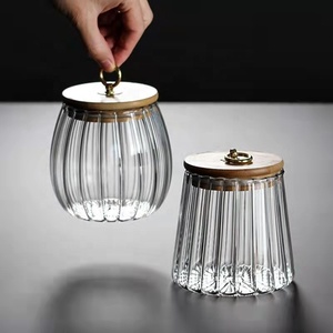 新発売の人気商品 キッチン食品 茶 コーヒー バー ガラス保存瓶 ボトル ジャー 容器セット 竹製蓋付き 金属製ハンドル付き - Product Image 6