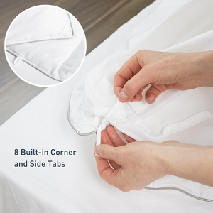 Piumino Queen Size con Rivestimento in Cotone Bianco, Ipoallergenico, <span class=keywords><strong>Caldo</strong></span>, Traspirante, Silenzioso, Lavabile in Lavatrice, con Angoli Rinforzati - Product Image 4