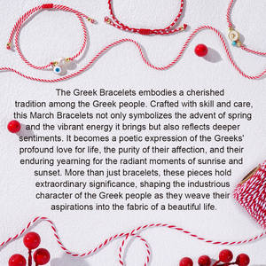 Gelang Go2boho 2024 Martis Jewelry Alloy Evil Eyes Crystal Beaded Chain Greek March untuk Wanita, Hadiah Tahun Baru yang Delikat - Product Image 2