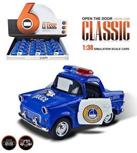 Modellino Auto Classica della Polizia Americana, Giocattolo Die-cast 1:32 1:38 con Luci e Suoni, Auto d'Epoca per Bambini - Product Image 4