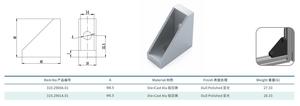 Ecrous en T profilés industriels 18x40 polis et ternes Supports <span class=keywords><strong>d</strong></span>'<span class=keywords><strong>angle</strong></span> en aluminium moulé sous pression - Product Image 2