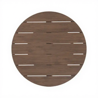 Table d'appoint ronde en plastique et bois pour terrasse, idéale pour cafés, bars et restaurants – Direct Usine