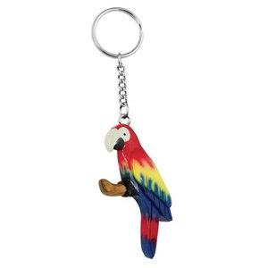 Colorful Parrot Key Chain Mini <b>Plush</b> Animal Keyring For <b>Backpack</b> Or Bag Accessory - Product Image 1