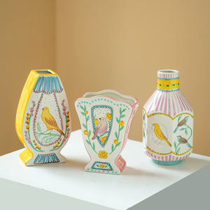 Vaso in Ceramica a Doppia Faccia con Notturna e Rosa Disegnati a Mano, Ispirato ad Oscar Wilde, Vaso Creativo Ornamento da Tavolo per Soggiorno - Product Image 6
