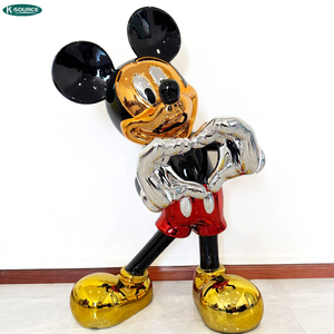 Scultura <span class=keywords><strong>di</strong></span> <span class=keywords><strong>Topolino</strong></span> a Forma <span class=keywords><strong>di</strong></span> Cuore <span class=keywords><strong>di</strong></span> Lusso, Decorazione Artistica Moderna in Resina per Casa - Product Image 3