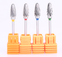 Broca de cono fino para uñas, brocas cónicas de carburo de 15mm a prueba de polvo, herramientas de eliminación de limpieza de cutículas de esmalte de Gel de manicura de 3/32"