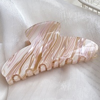 Pince à cheveux grande taille effet marbré dégradé or sable, pince requin élégante pour chignon, accessoires de mode quotidiens