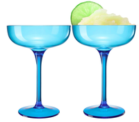 Set Gelas Coupe Transparan Tahan Lama, Gelas Koktail Anti Pecah Bahan Tritan