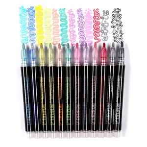 Self-outline Metallic Double Line Outline Marker Pens