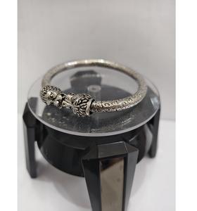 Pulseras de Plata Antigua Oxidada para Hombre y Mujer, Artesanía Moderna de la India, Regalo Hindú - Product Image 4