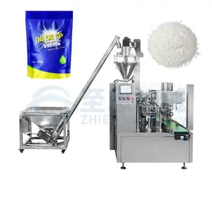 Automatic 1kg Zip Lock Doypack Bag Household Stain Remover Chemical Powder Packaging Machine