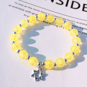 Hot Selling Trendy Elastic <b>Rope</b> Beaded Bangle Jewelry Handmade Colorful Beads Jewish Star of David Hexagram <b>Bracelet</b> - Product Image 3