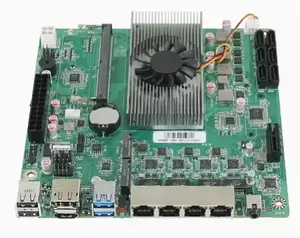 NAS motherboard N100 4 * i226V 2.5G LAN mini ITX 6 * SATA3.0 2 * M.2 NAS penyimpanan Server