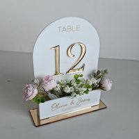 Numéro de table de mariage Hotals réception de mariage feuilles acryliques numéro de table de mariage signe acrylique numéros de table imprimés en or