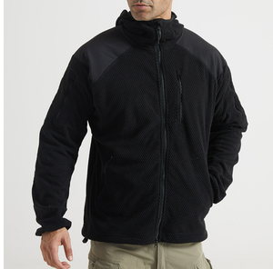 DFJ0924 Veste polaire tactique à fermeture éclair intégrale, isolante thermiquement, pour l'hiver, camouflage, chasse, entraînement, durable - Product Image 3