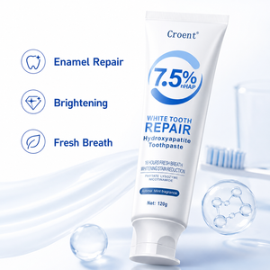Dentifrice blanchissant à la menthe pour adultes OEM ODM 120g 7,5% NHAP Nano Hydroxyapatite Réparation de l'émail Nettoyage de base Haleine fraîche Anti-caries - Product Image 1
