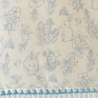 Taie d'oreiller pour bébé 100% coton, douce, respirante, à imprimé floral, avec un design décoratif sur les bords