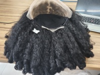 Perruque Sans Colle en Cheveux Vierges 12A, 250% Yaki Raide avec Extrémités Bouclées en Spirale, Bob Lace Frontale 13*4, Perruques Courtes Afro Bouclées en Cheveux Humains